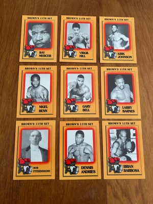 9 RARE 1997 BROWN's Boxing Cards RAY MERCER VIRGIL HILL !!! ETC - Image 1 of 2
