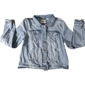 1 Sunset Lane Denim Jacket Women's Large blue Button-Up Spread Collar - Picture 1 of 11
