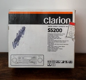 NOS Vintage Clarion S5200 AM/FM Stereo Cassette Reciever Radio - Free Shipping - Picture 1 of 10