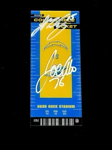 Ladd McConkey & Joe Alt Signed Commemorative Ticket /10 LA Chargers Metabilia - Picture 1 of 2