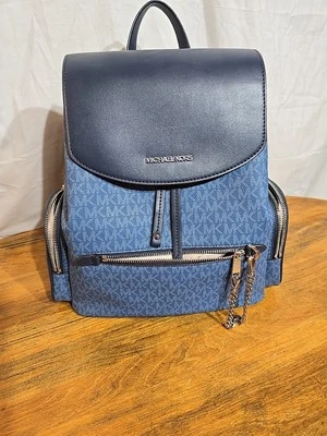 Autêntica mochila azul Michael Kors feminina grande - Imagem 1 de 4