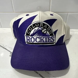 VTG Co Rockies Shark Tooth Logo Athletic Sports Specialties Rare Purple MLB Hat - Picture 1 of 7