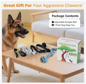 LOOBANI Outdoor Dog Bungee Tug Toy Tree Rope Chew Play, Small to Large Dogs NEW - Picture 1 of 14