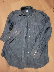 Neu ohne Etikett GAP langärmliges schmales Damenhemd Chambray Knopfleiste Größe XS - Bild 1 von 5