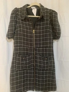 TCEC Damen Kleid Large Kurzarm schwarz weiß - Bild 1 von 8