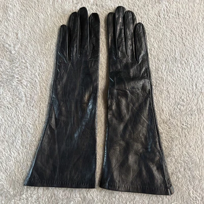 Guantes de noche de ópera de piel para niños negros azul marino Roger Fare Paris de colección talla 6 1/2 Foto 1 de 4
