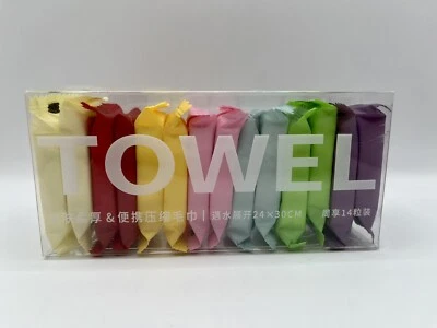 Compressed Travel Towels – 14pc Set – Hiking/Camping – NEW - Image 1 of 4