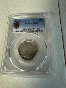 1896-O Barber Quarter PCGS XF45 US Silver 25C 1896 O - Picture 1 of 5