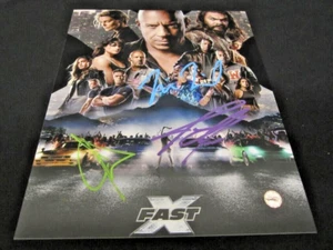 Fast & F X Autographs w COA - Vin Diesel, John Cena & Jason Momoa - 8 x 10 Photo - Picture 1 of 5