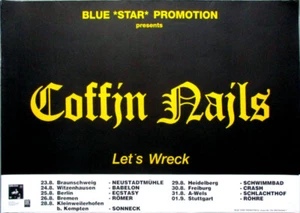 COFFIN NAILS - 1990 - In Concert - Psychobilly - Who's He Tour - Poster - Bild 1 von 1