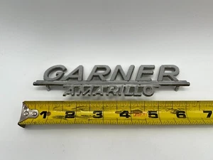 Vintage Metal Dealer Dealership Car Emblem / Badge - Garner Amarillo, Texas TX - Picture 1 of 4