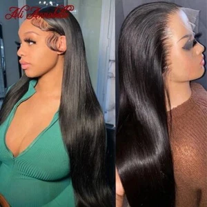 Straight Lace Front Human Hair Wig For Women 13x6Transparent HD Lace Frontal Wig - Bild 1 von 12