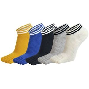 1 Pair of EU36-40 Five Toe Socks Cotton Sports Socks Women's Short Socks  Sports