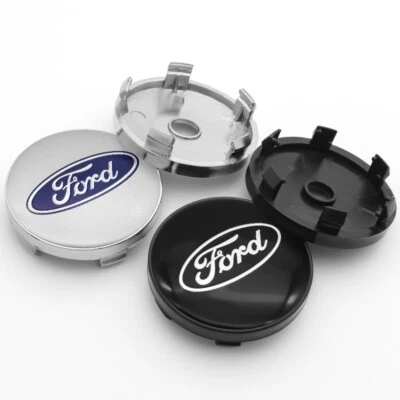 4 uds 60 mm negro para Ford Racing logotipo emblema tapacubos tapacubos Cap coche - Imagen 1 de 3