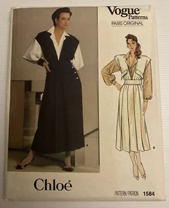 Vogue 1584 Vintage 80s Sewing Pattern Size: 10 Chloe Misses' Jumper & Blouse - Picture 1 of 7