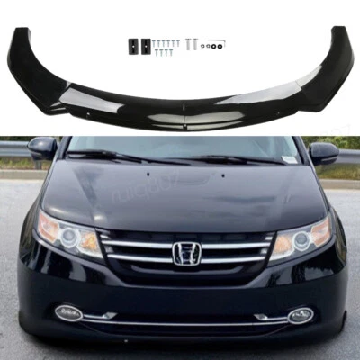 For 2011-2017 Honda Odyssey Glossy Black Front Bumper Chin Lip Spoiler Splitter Foto 1 de 4