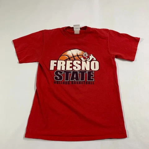 Fresno State Bulldogs Shirt Mens Medium Red Champion Jersey Graphic Basketball Cover