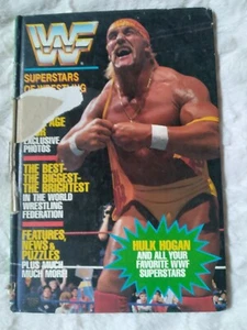 WWF Superstars Of Wrestling Hardback Book Hulk Photos Puzzles History 1991 - Picture 1 of 6