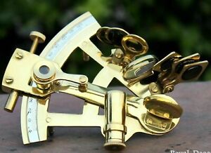 Sextant Brass Nautical Marine Antique Maritime Astrolabe Vintage Solid Gift