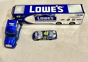 🏁 Action 2003 Jimmie Johnson #48 Lowe's Transporter Hauler w/Race Car 1:64 🏁 - Picture 1 of 6