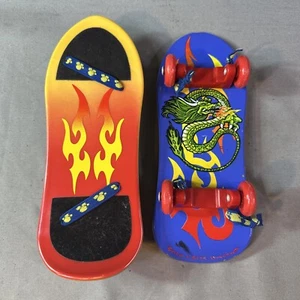 Build A Bear Skateboard 9”, Lot Of 2, Red And Yellow Flames (SU3) - Picture 1 of 15