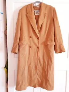 Burberry Unisex Vintage Brown Tan Wool Pea Coat Freesize Large / XL - Picture 1 of 9