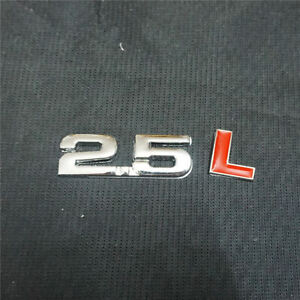 1PC New Chrome 2.5L Red Metal Decal Emblem Sticker Badge Motors Car Racing 3D gt