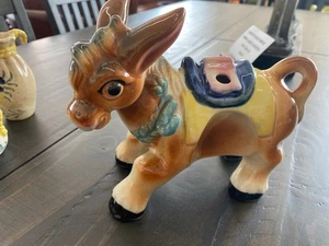 Vintage 1950's Ceramic Donkey Condiment Caddy - Picture 1 of 12