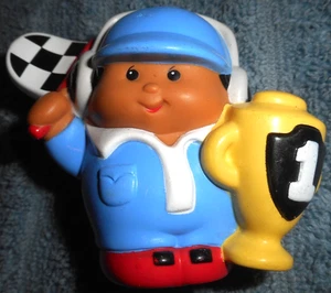 Little Tykes Race Car Driver #1 Flag Trophy Red Blue Action Toy Replace 2 1/2" - Picture 1 of 8