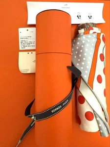 Hermes Maxi Twilly "Clic Clac Seidentuch orange grau mit Karton unbenutzt. - Bild 1 von 4