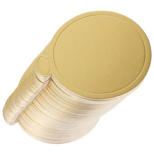 200 Pcs Gold Paper Tray Mini Round Golden Cake Boards Circles Rounds Base - Picture 1 of 12