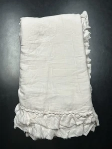 Restoration Hardware RH Baby & Child Ruffled Cotton Gauze Twin Duvet Petal Pink - Picture 1 of 8