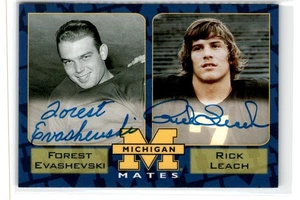 2002 TK LEGACY MICHIGAN WOLVERINES FOREST EVASHEVSKI RICK LEACH AUTO /250 #MM3 - Picture 1 of 2