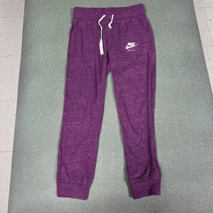 NWT Nike Big Girls Heather Lavender Purple Cropped Sweat Pants sz S - Picture 1 of 17