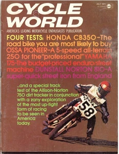 Vintage Cycle World Magazin Juli 1971 Honda CB350 OSSA Pioneer 250 Norton - Bild 1 von 1