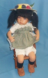 Romona by Linda Steele,Porcelain, Signed & # Wood Rocker - Picture 1 of 5
