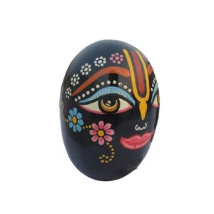 Painted Shaligram Krishna Stone for Home Puja Gandaki River Nepal - Picture 1 of 7