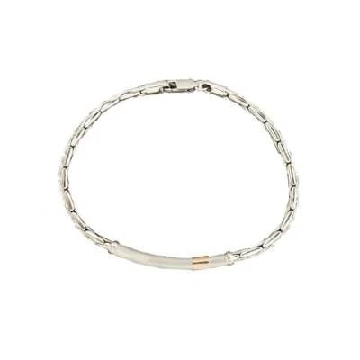 Bracciale uomo Zancan argento 925 ed Oro Rosa 18 carati ESB355 - Immagine 1 di 2