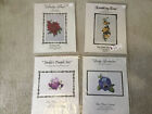 The Silver Lining Cross Stitch Vintage Patterns Charts Flowers Lot of 4 - NIP