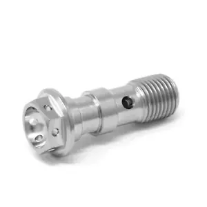 m10 x 1.0 Titanio Doble Perno de Banjo Cerradura Perforado Alambre de Seguridad Ti se adapta a Brembo - Imagen 1 de 5
