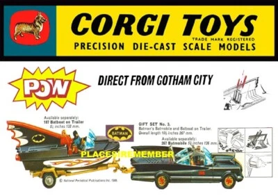 CORGI TOYS THE BATMOBILE/BOAT "NEW" A5 POSTER ONLY.FLYER,ADVERT. - Image 1 of 4