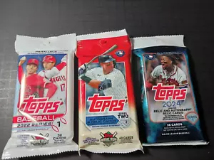 2022 2023 2024 Topps cello packs new factory sealed 3 pack lot. - Picture 1 of 3
