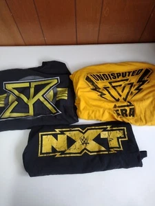 WWE Crew Shirt Lotto 3 Uomo Large L Seth Rollins NXT Undisputed Era Shock - Foto 1 di 9