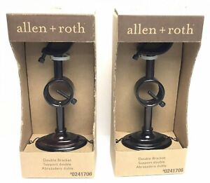 Allen + Roth Double Bracket Sienna Bronze Finish Set of 2 #0241706 New