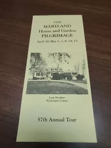 1994 Maryland House And Garden Pilgrimage Long Meadows 57th Annual Tour Washingt - Picture 1 of 4