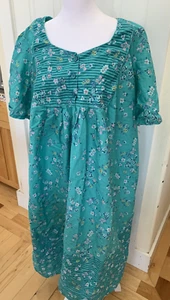 Only Necessities Damen Terrassen Haus Kleid 1X 22/24 Blumen Muumuu Taschen - Bild 1 von 5