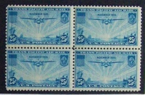 US 25c Stamp Sc #C20 Trans-Pacific Flights 1935, MNH block of 4 - Picture 1 of 1