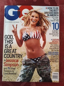 GQ Mens Magazine July 2005 Jessica Simpson Arnold Schwarzenegger Josh Duhamel - Picture 1 of 2