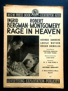 Rage in Heaven Original Movie Pressbook (1941) - 8 Pages - 11" x 15" EX - Picture 1 of 4