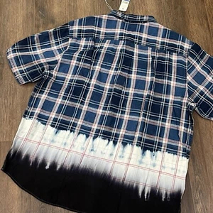 NEW Tommy Bahama Soul Cal Surf Plaid Shirt Men's Size XL Bering Blue Cotton - Picture 1 of 10